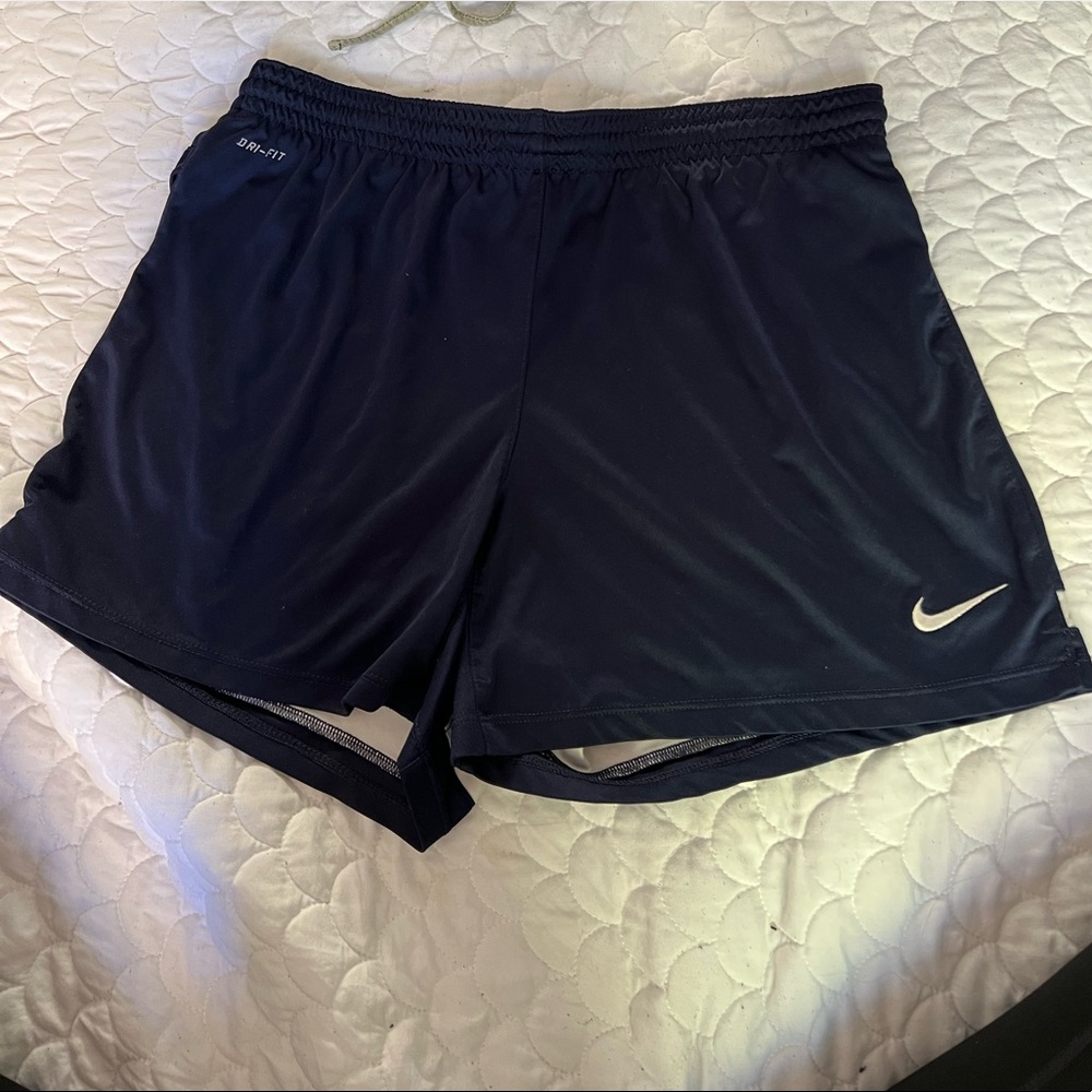 Navy blue dri fit soccer shorts
